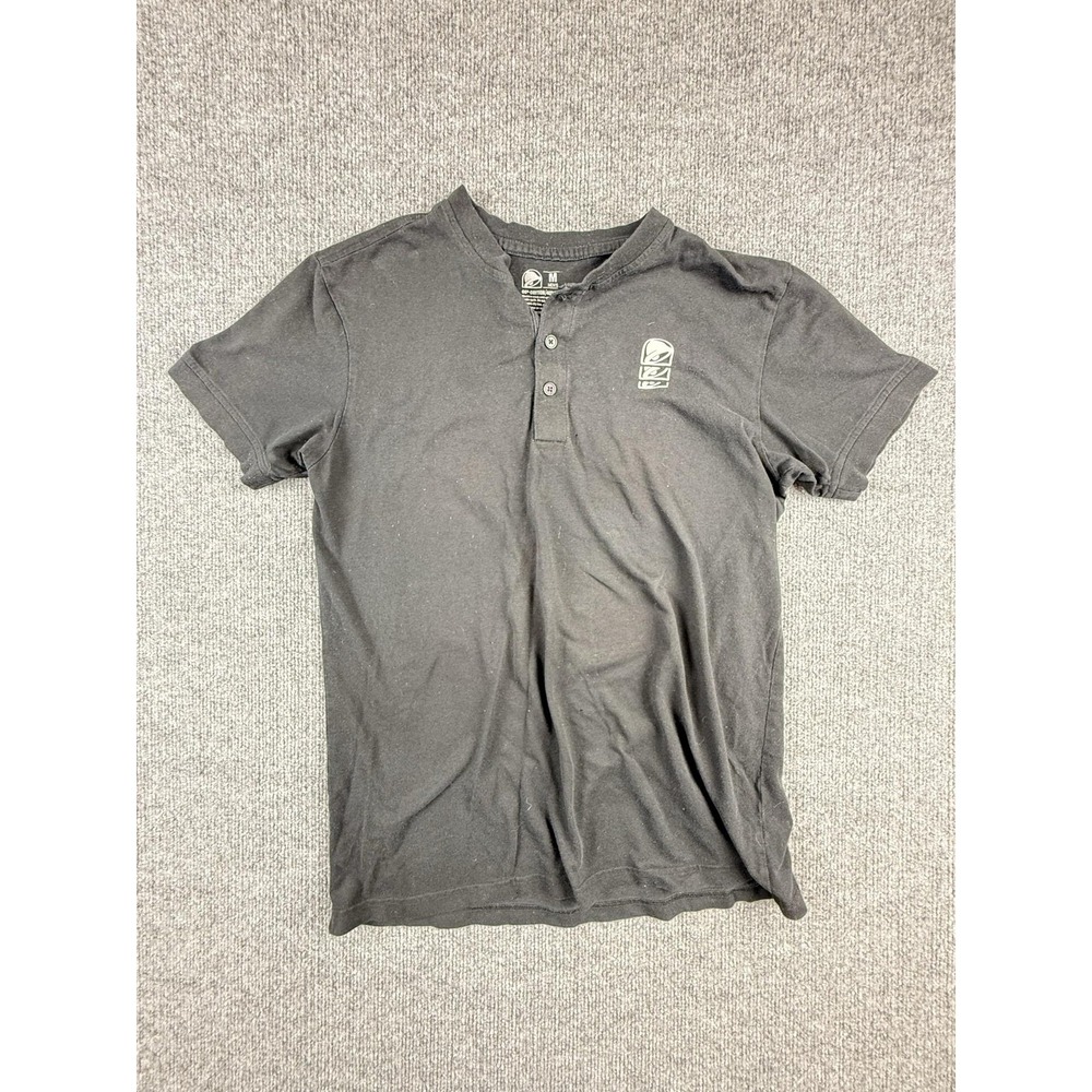 Taco Bell Shirt Mens Medium Black Life Is Better With The Bell Henley Graphic T